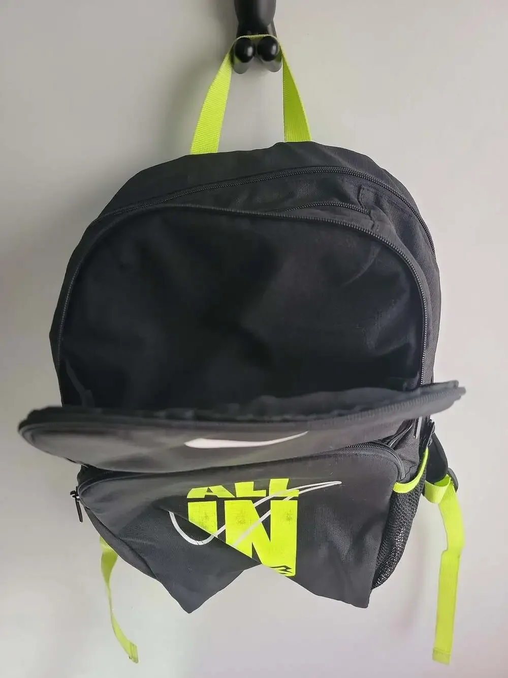 Nike 3Brand 'ALL IN' Youth Backpack in Black/Volt